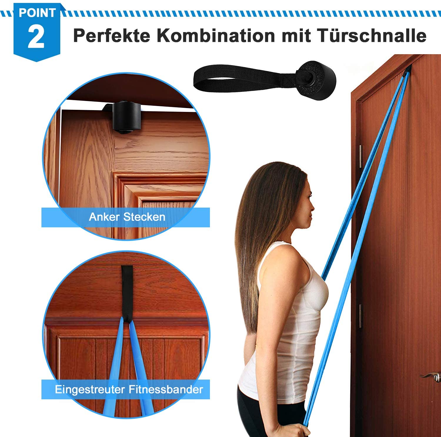 Fasce elastiche per fitness 3 pezzi Fasce di resistenza Nastri elastici per fitness Yoga Pilates Crossfit Stretching Attrezzatura per allenamento muscolare