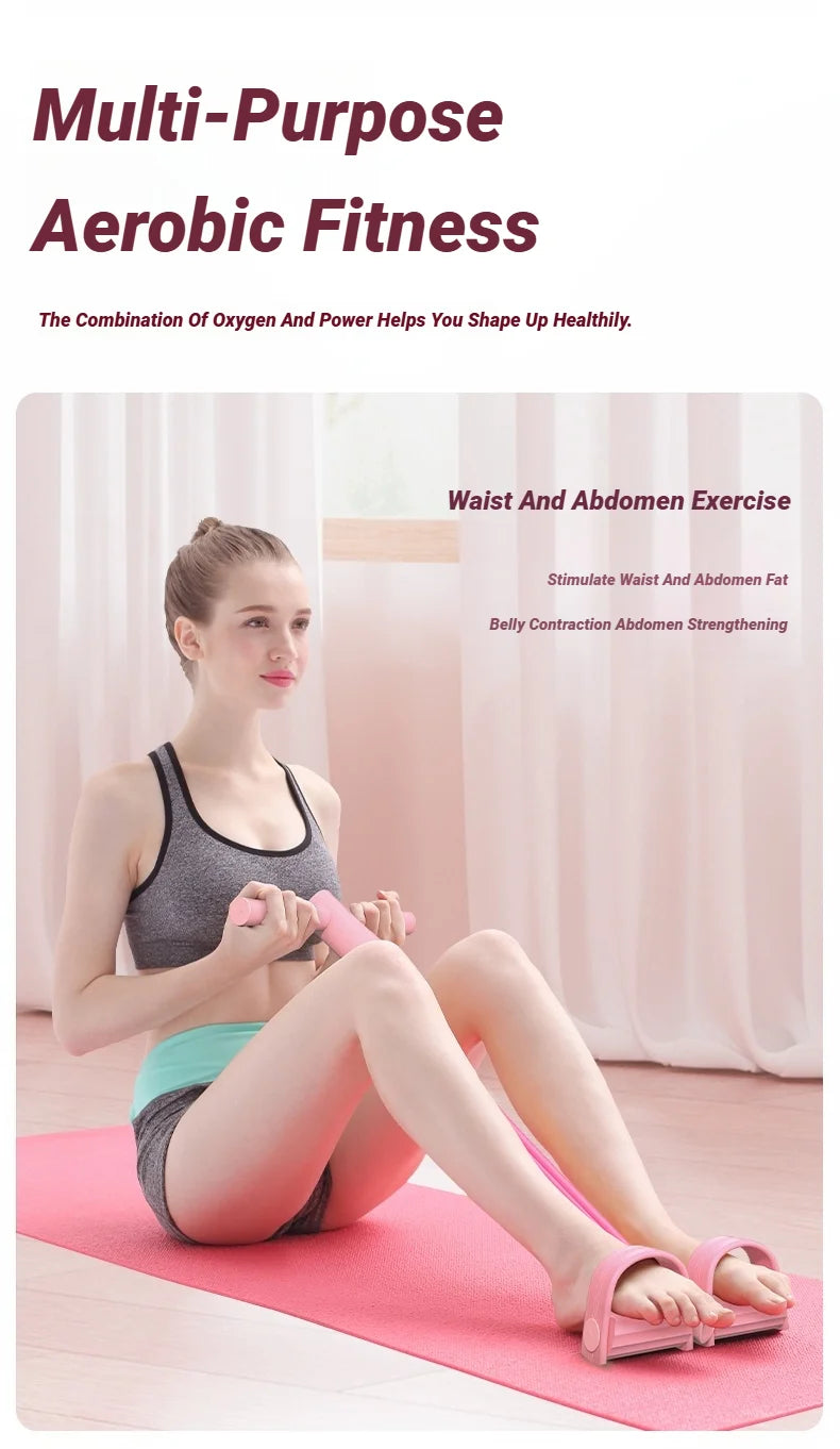 Tenditore a quattro tubi Multifunzionale per uso domestico Fitness Yoga Rafforzamento addominale Fascia elastica Corda di tensione Assistivo sit-up