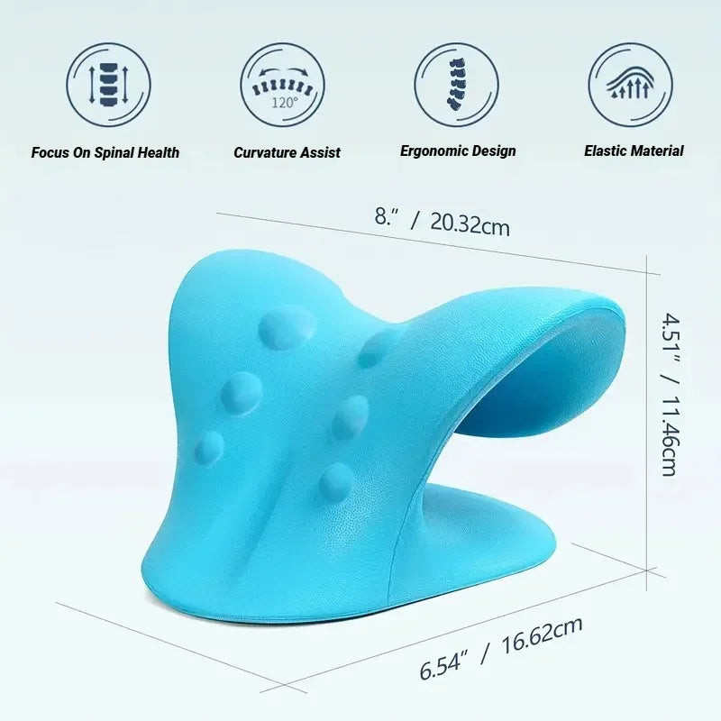 Barella per spalle e collo Rilassante per colonna vertebrale cervicale Stretch Rilassamento muscolare Dispositivo di trazione Massaggio Cuscino Correzione Chiropratica