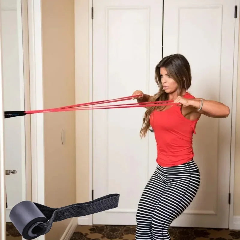 Ancoraggio per porta Tirare la corda Fibbia per porta Fascia di resistenza Fitness Esercizio elastico Cinghia per allenamento Ancoraggio per porta Attrezzatura per il fitness portatile