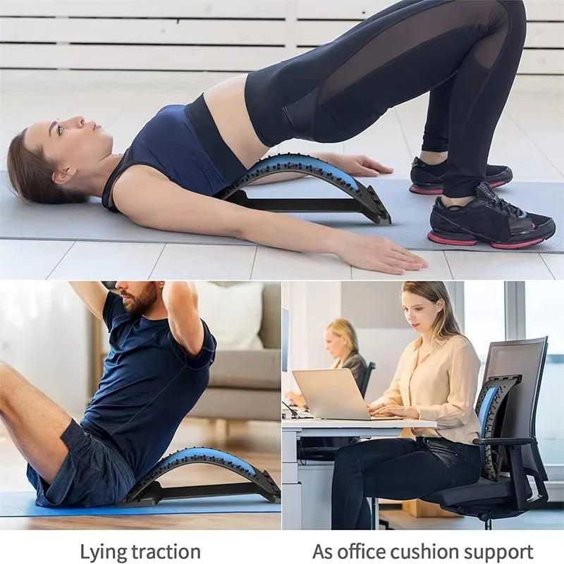 Stretcher per Massaggio Schiena e Rilassamento Muscolare, Tappetino per Stretching e Massaggio, Supporto Lombare, Sollievo dal Dolore
