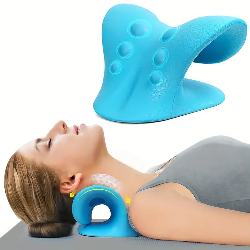 Barella per spalle e collo Rilassante per colonna vertebrale cervicale Stretch Rilassamento muscolare Dispositivo di trazione Massaggio Cuscino Correzione Chiropratica