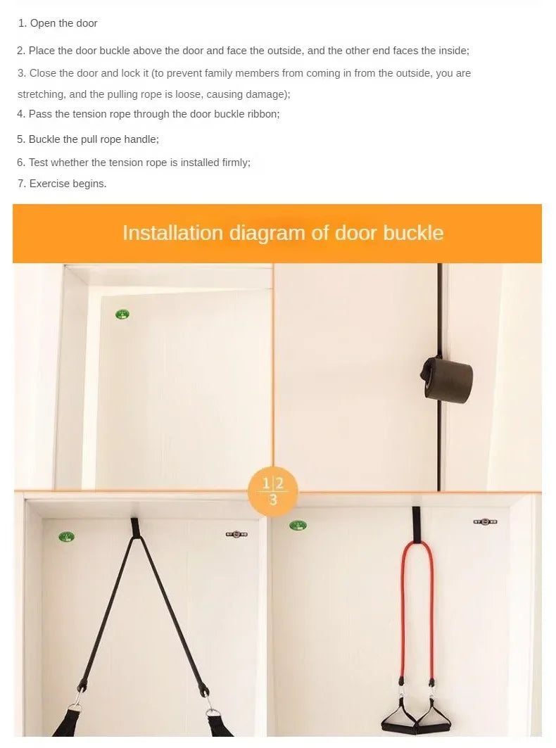 Supporto per Fissaggio a Porta per Bande Elastiche di Resistenza, Attacco Portatile per Porta, Attrezzatura per Esercizi Fitness e Allenamento Domestico