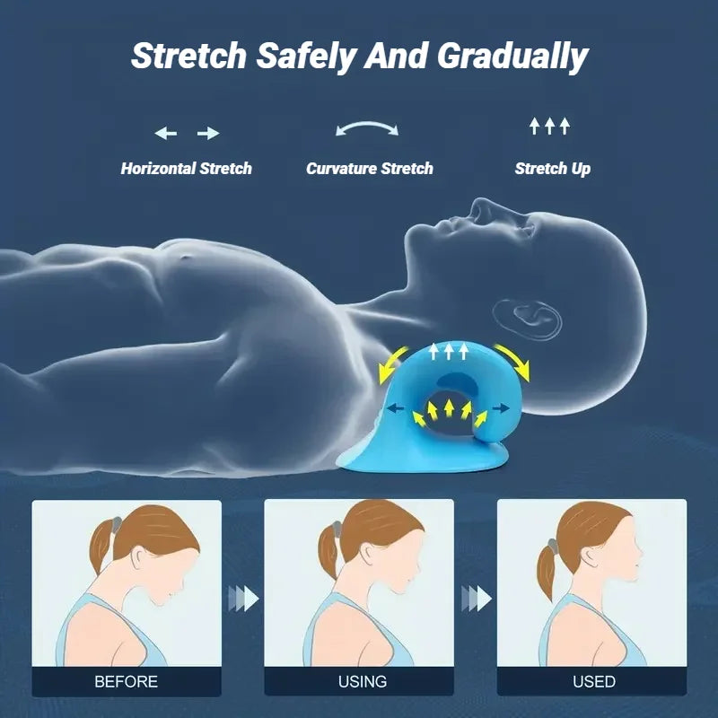 Barella per spalle e collo Rilassante per colonna vertebrale cervicale Stretch Rilassamento muscolare Dispositivo di trazione Massaggio Cuscino Correzione Chiropratica