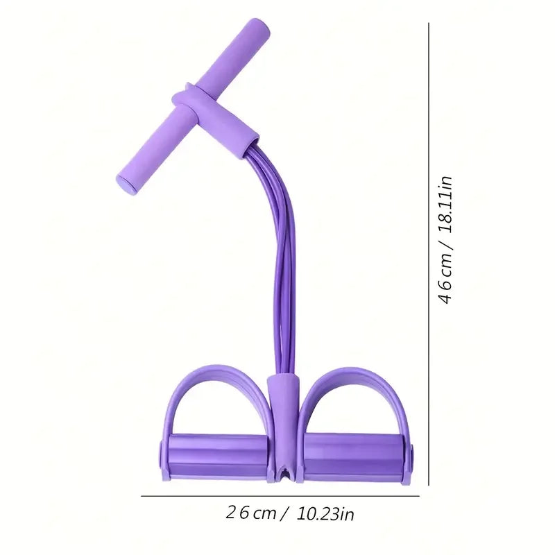 Tenditore a quattro tubi Multifunzionale per uso domestico Fitness Yoga Rafforzamento addominale Fascia elastica Corda di tensione Assistivo sit-up