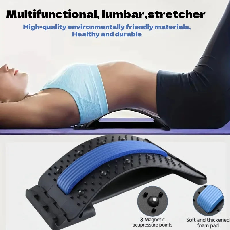 Stretcher per Massaggio Schiena e Rilassamento Muscolare, Tappetino per Stretching e Massaggio, Supporto Lombare, Sollievo dal Dolore