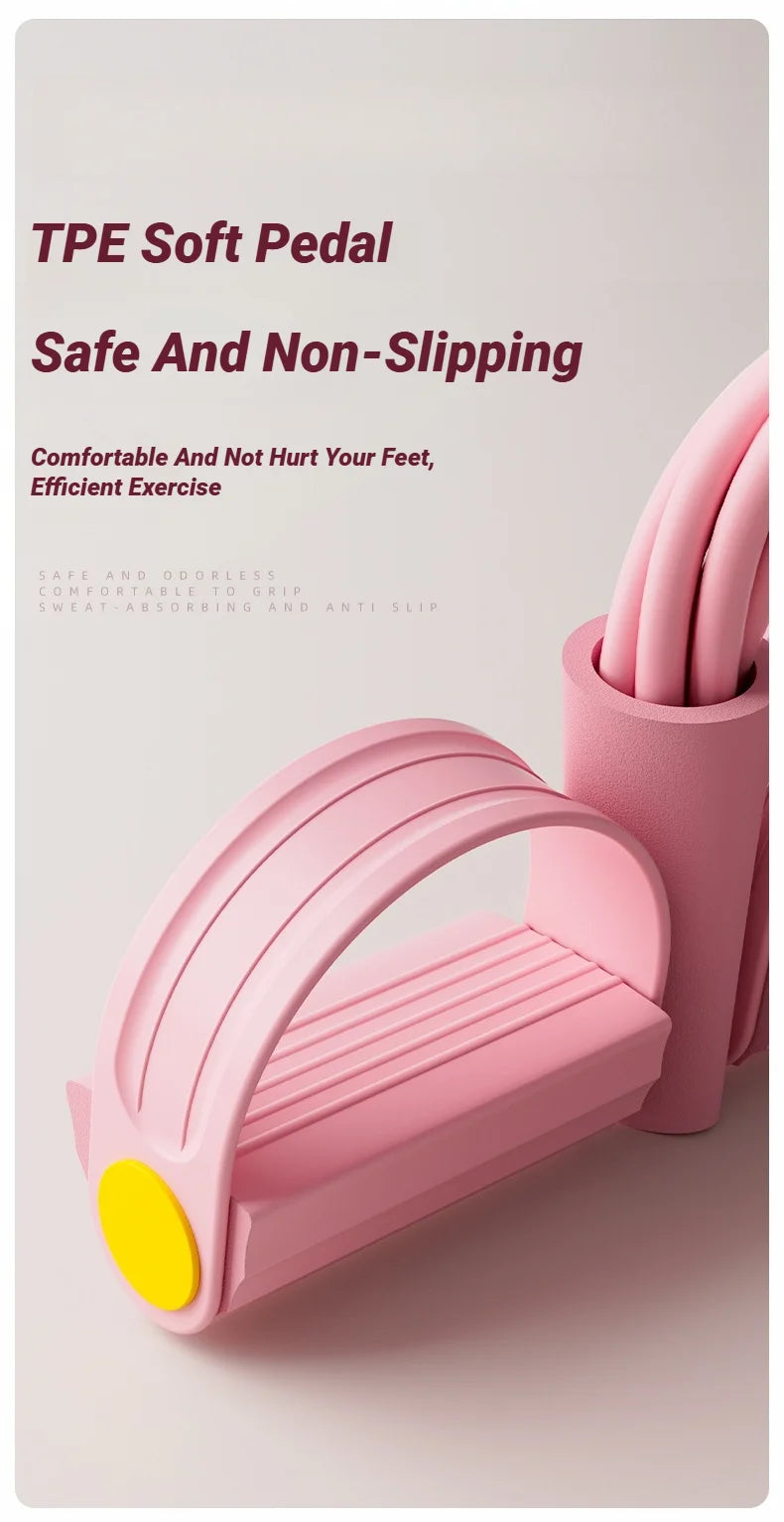Tenditore a quattro tubi Multifunzionale per uso domestico Fitness Yoga Rafforzamento addominale Fascia elastica Corda di tensione Assistivo sit-up
