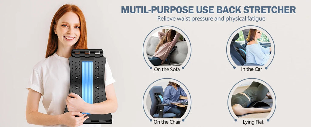 Stretcher per Massaggio Schiena e Rilassamento Muscolare, Tappetino per Stretching e Massaggio, Supporto Lombare, Sollievo dal Dolore