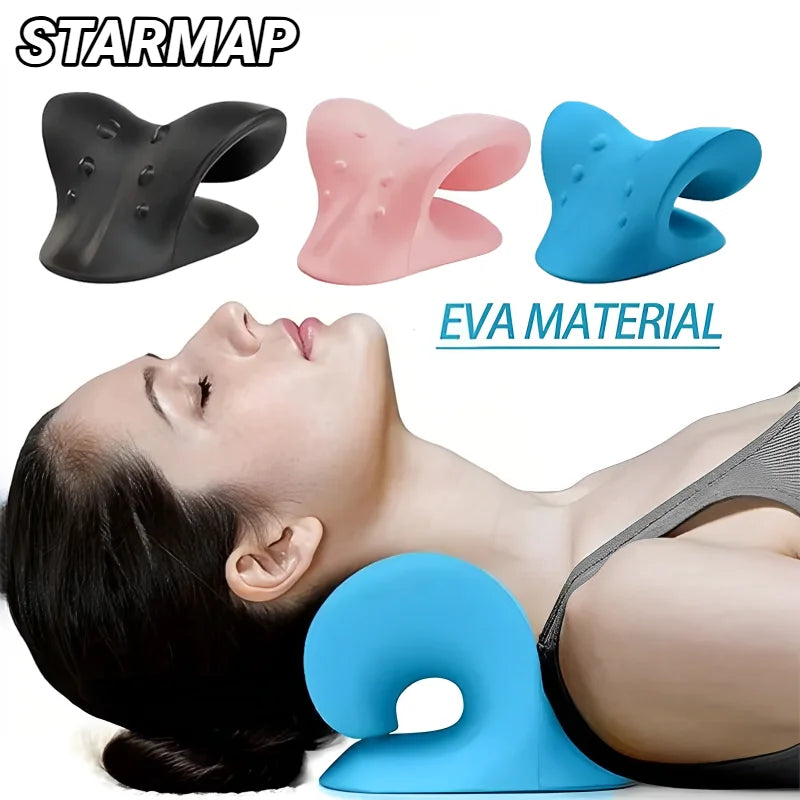 Barella per spalle e collo Rilassante per colonna vertebrale cervicale Stretch Rilassamento muscolare Dispositivo di trazione Massaggio Cuscino Correzione Chiropratica